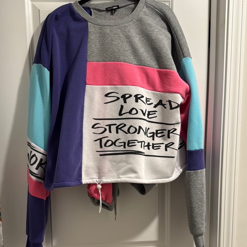 Fashion Nova Colorful Graphic Sweatsuit